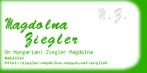 magdolna ziegler business card